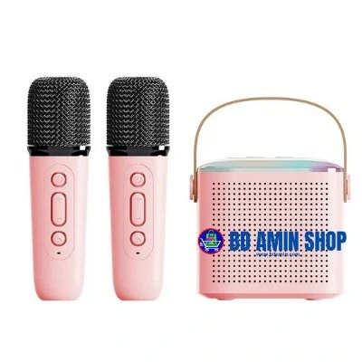 Y1 Wireless Dual Microphones Karaoke Machine – Bluetooth 5.3 PA Speaker with RGB LEDs & DSP
