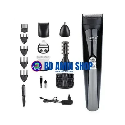 Kemei KM-600 11 In 1 Multi Grooming Set | Rechargeable Cordless Hair & Beard Trimmer Kit