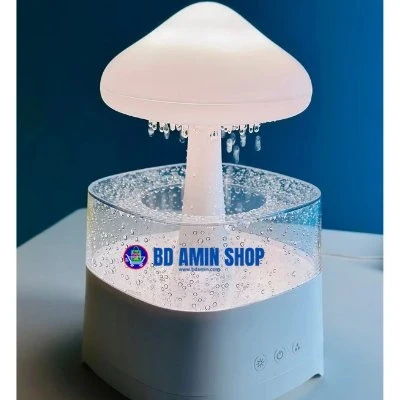 5 IN 1 Bluetooth Speaker Rain Cloud Humidifier | 7 Colors, 450ml, Quiet & Smart Anti-Dry Function