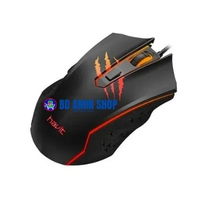 Havit MS1027 Cool RGB LED Gaming Mouse – 4‑Gear DPI, 6‑Button, Breathing RGB